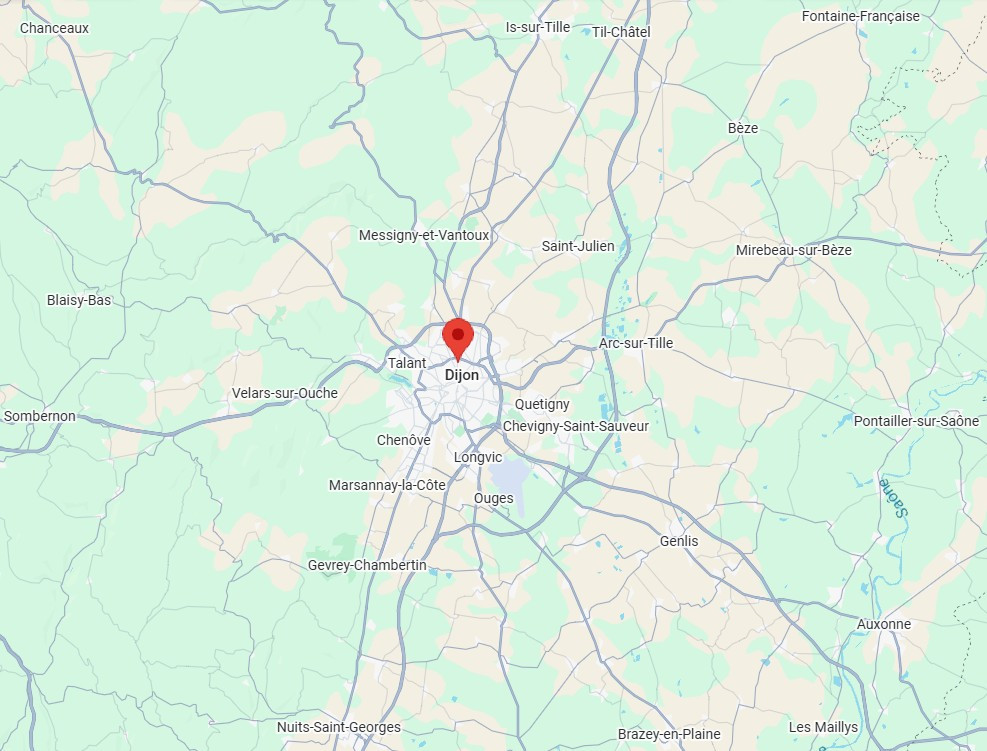 Plan de Dijon et alentours